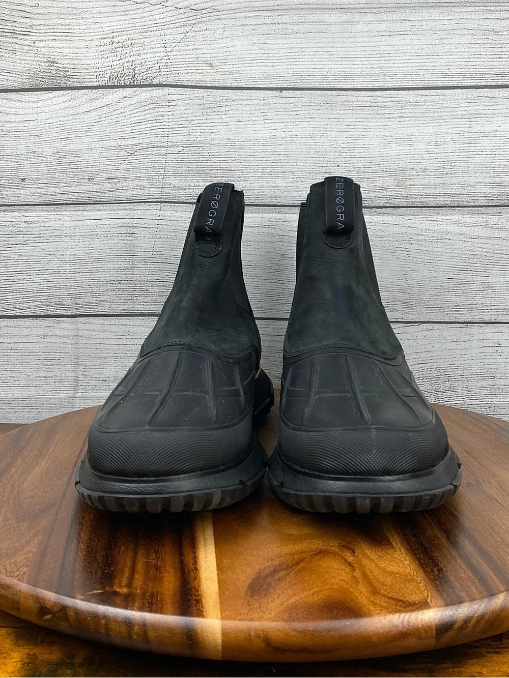 Cole Haan 4.ZEROGRAND Chelsea Lightweight Black WP Rain Boot C34055 Mens Size 13